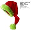 Fluorescent Green Santa Hat Glow-in-The-Dark Christmas Party Hat for Adults Kids Festive Holiday Photo Prop