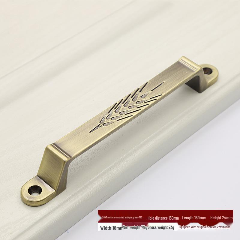 Евро Ретро Железная и Деревянная Ручка для Большой Двери - Антикварный Стиль Накладная для Раздвижной или Платяного Шкафа