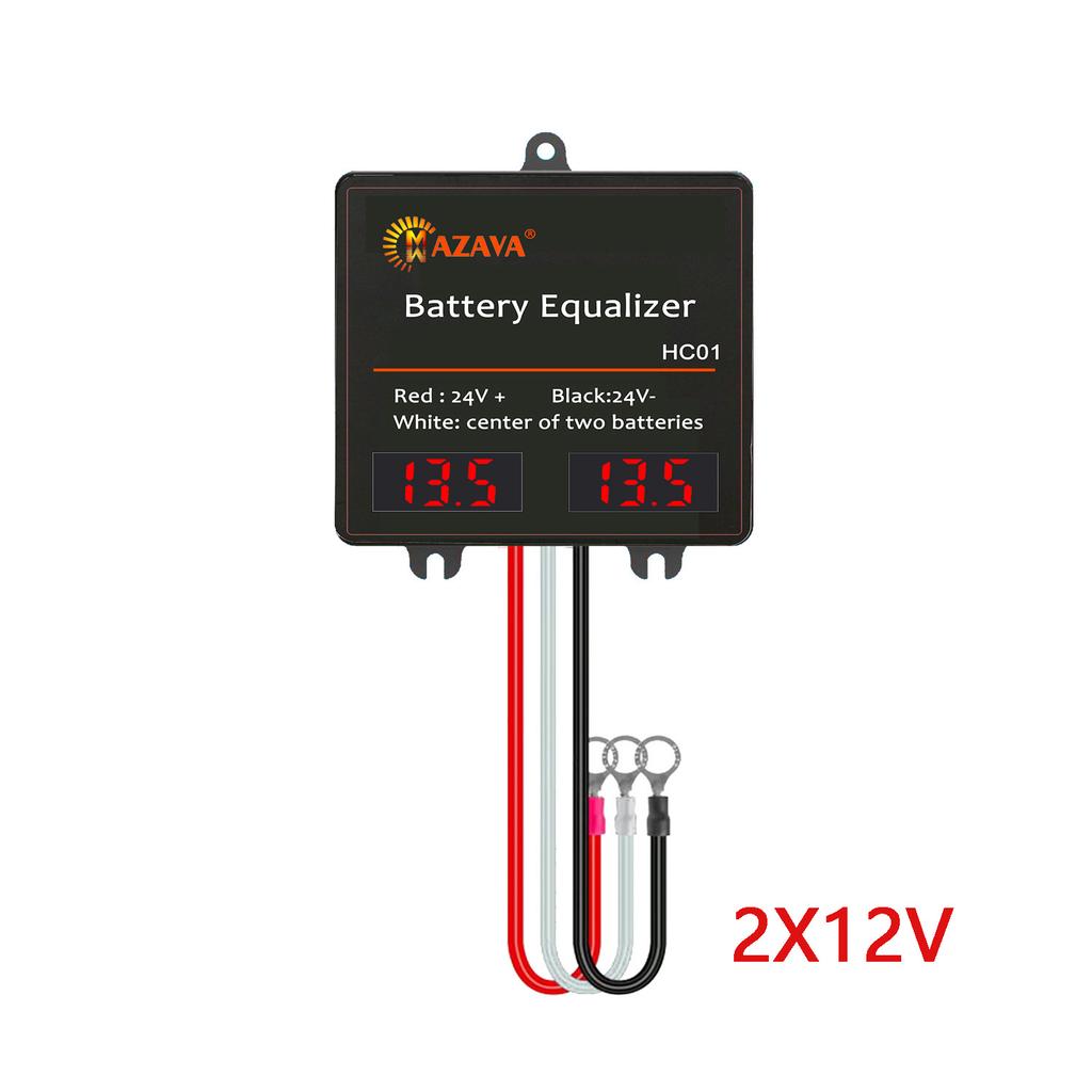 MAZAVA Выравниватель аккумуляторов HC01 2 x 24В   2x12В Дисплей Аккумуляторы 2S 24В 48В Активное напряжение Свинцово-кислотный  Li литий-ионный LiFePO4 Аккумулятор