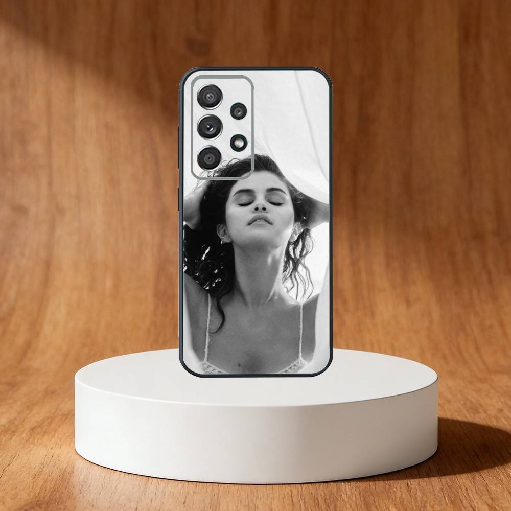 Чехол для телефона Singer S-Selena Gomez для Samsung S25, S24, S21, S22, S23, S30, Ultra, S20, Plus, Fe, Note, 10, 9, 5G Черный