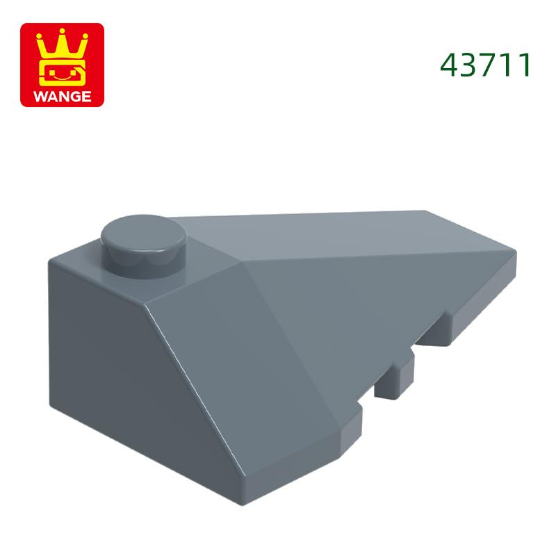 Нетоксичные 74 шт./лот 43711 Правый скошенный клин 4x3 Тройные строительные блоки Аксессуары для Moc Совместимы с Bricks Детские игрушки Подарок Bo