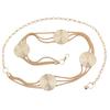 Gold Round Metal Parts Chain Tandem Waist Chain Ladies Decorative Dress Waist Hook Adjustment Belt