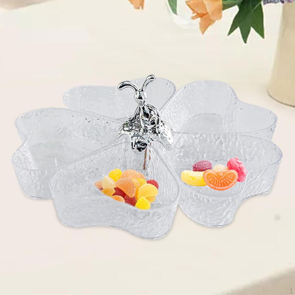 Разделенный сервировочный поднос, блюда из конфет и орехов, вращающаяся тарелка для закусок, для сладких блюд