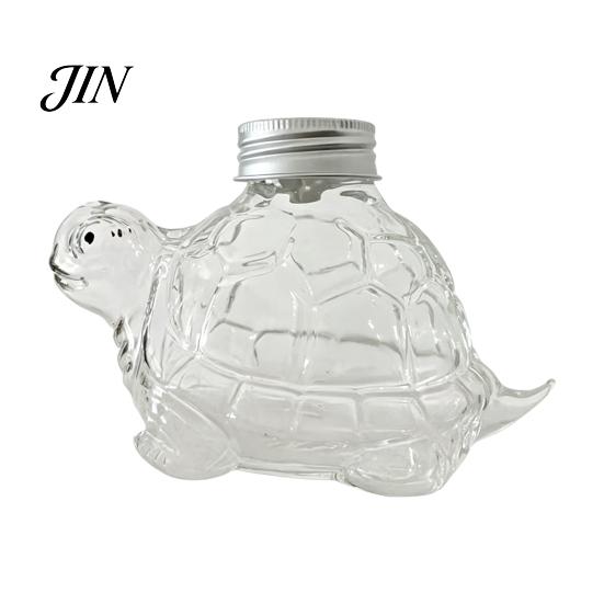 Cute Home Decor Container Candy Jar, Owl Dog Turtle Cat Shape Cookie Container, with Airtight Lid, Animals Glass Storage Jar Moisture-proof