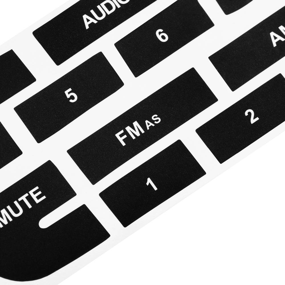 Автомобильная радиокнопка, ремонтная наклейка для Fiat Grand Punto, радио, стерео, изношенная отслаивающаяся кнопка, ремонтные наклейки, наклейки