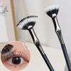 4Pcs Eyelash Brush Long Handle Scalloped Soft Bristles Lash Separation Mascara Fan Brush Women Girls Eye Makeup Tool