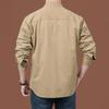 Spring and Autumn Men's Loose Work Shirt Casual Comfort Long Sleeve Cotton Middle-aged Shirt Men's Shirt