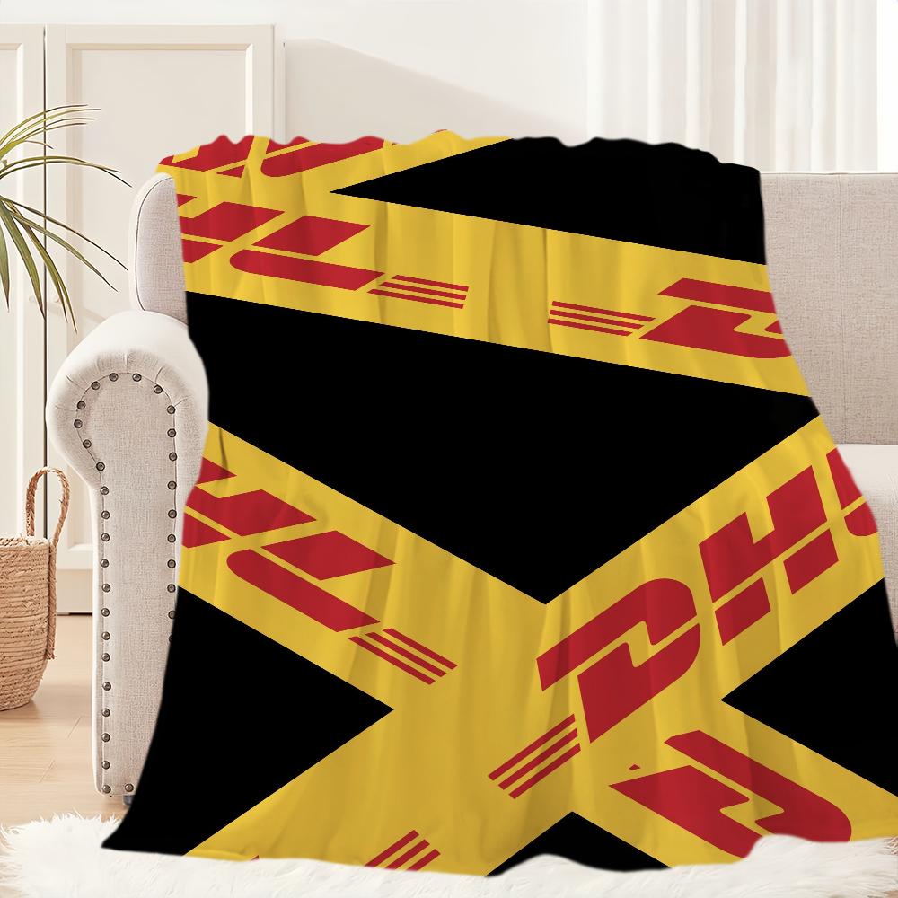 Модный логотип D-DHL-S Крутое одеяло Плюшевый коврик для сна на диване для гостиной Теплый офисный спальный комната День рождения Дом Путешествия Детские подарки