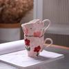Керамическая кружка с мультяшными облаками, кружка для кофе, детский завтрак, кружки с нерегулярными цветами, ручная роспись, кружки для кофе, чашка для послеобеденного чая