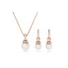 Originally Set Pearl Pendant Design Imitation Crystal Necklace Women's Rose Gold 5672835