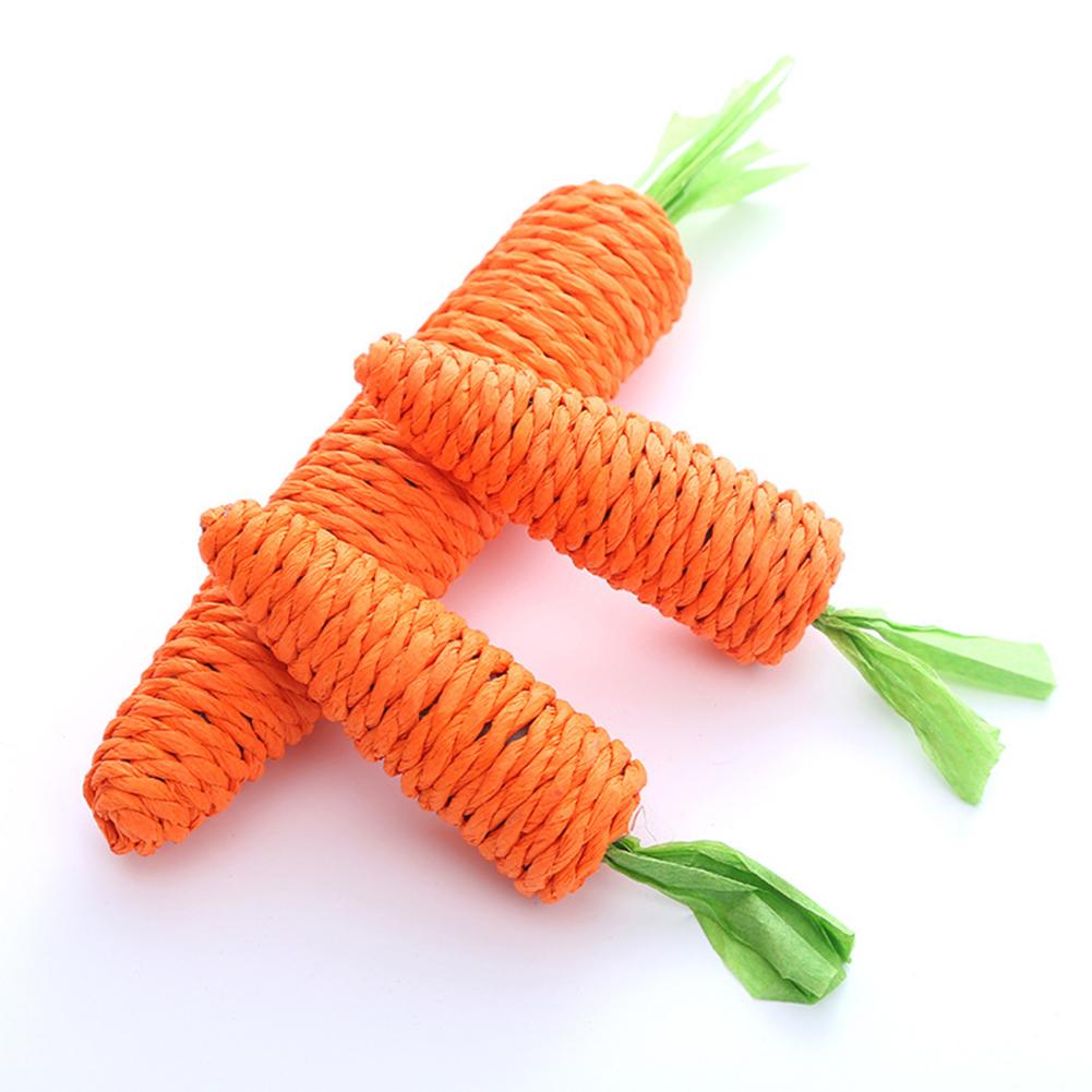 Cat Carrot Shaped Paper Rope Toys Bite Resistant Stress Relief Interactive Toys Pet Supplies For Large Medium Small Cats