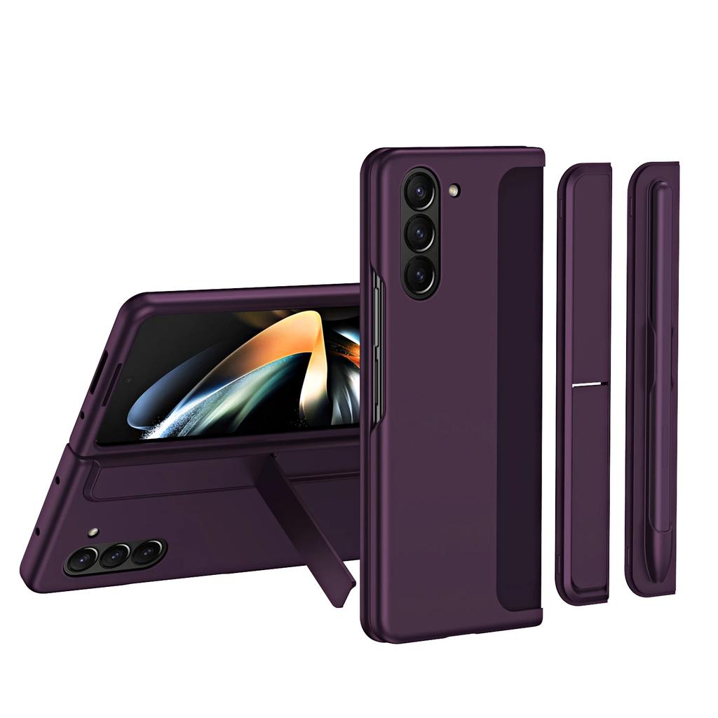 Чехол-подставка 2 в 1 со съемным слотом для стилуса для Samsung Galaxy Z Fold 7 6 5 4 3, приятный на ощупь матовый Fold6, противоударная твердая накладка
