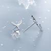 Серьги-гвоздики из стерлингового серебра 925 пробы с животными, оленями, модные украшения для женщин, рождественский подарок, Pendientes Aretes