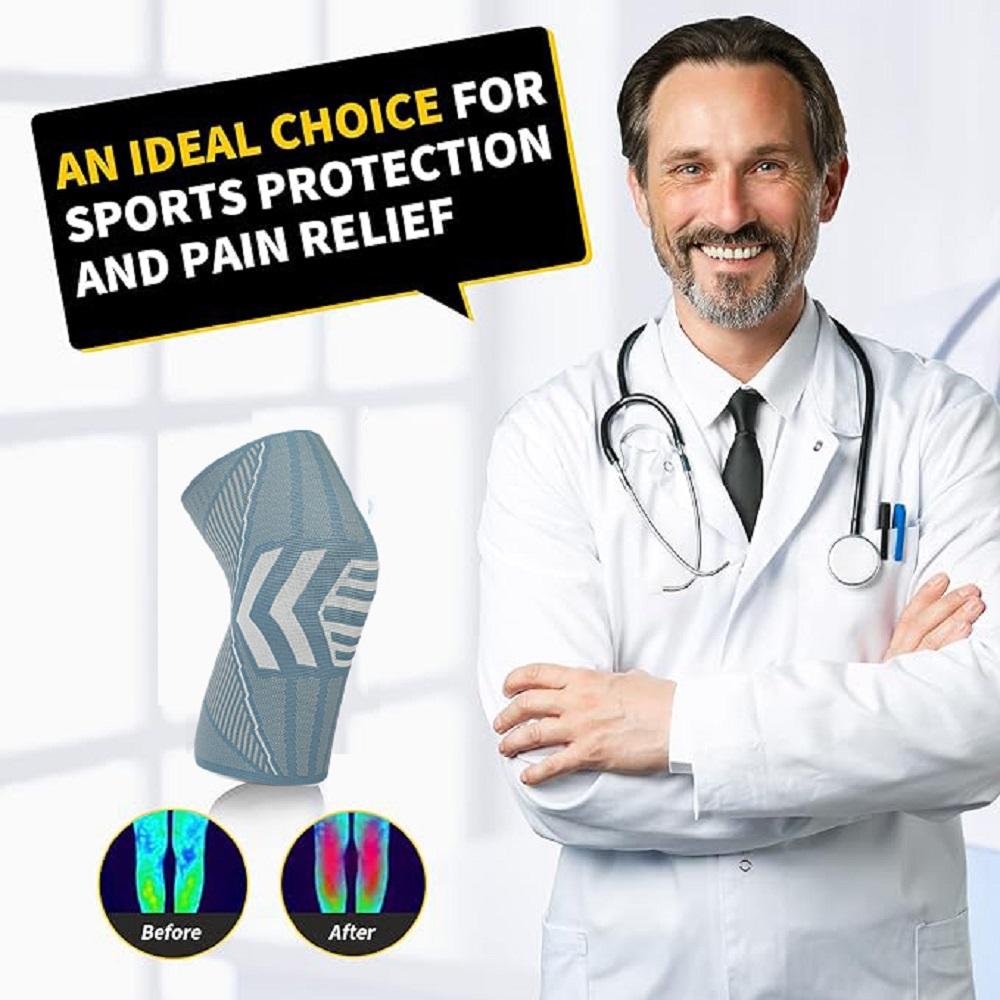 1 шт. Фитнес наколенник бандаж для тренировок для женщин и мужчин Защита колена Нескользящий компрессионный рукав для колена Разрыв мениска ПКС Артрит
