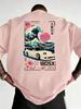 Japanese Ukiyoe Jdm Car 3d Print Sport Breatha Quickdry Unisexs Largesized Tshirt Outdoor Street Casual Parentchild Clothing