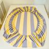Stripe Style Fitted Sheet Pure Cotton Bed Cover Skin-friendly Bedsheet Girls Boys Room Mattress Protector sabanas(No Pillowcase)