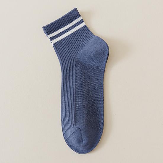 1 пара носков унисекс средней длины, без запаха, в полоску, однотонные, высокая эластичность, противоскользящие, дышащие, мягкие, впитывающие пот, противоусадочные, спортивные хлопковые носки