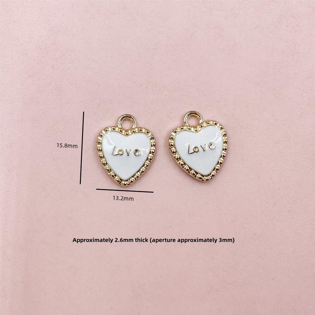 Высокое качество Большое Сердце Любви Для Изготовления Серьг Браслета DIY Ювелирные Аксессуары 13,2*15,8 мм Материал ручной работы 20 шт. Сплав Капает Масло Мода