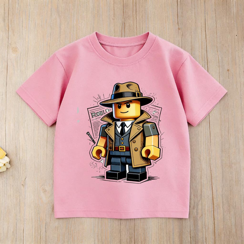 2026 Новая графическая футболка Roblox для детей, цветная, с принтом скейтборда, унисекс, хлопковая, с коротким рукавом, для мальчиков и девочек, повседневный топ
