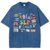 Colorful Letter Print Womens TShirt Loose Water System Oversized Short Sleeve Fashion Design Casual Cute Top