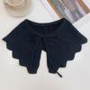 Warm Shawl Fake Collar Women Ruffle Detachable Collars for Women False Knited Lolita Lapel Half Shirt Shawl Wrap Decoration
