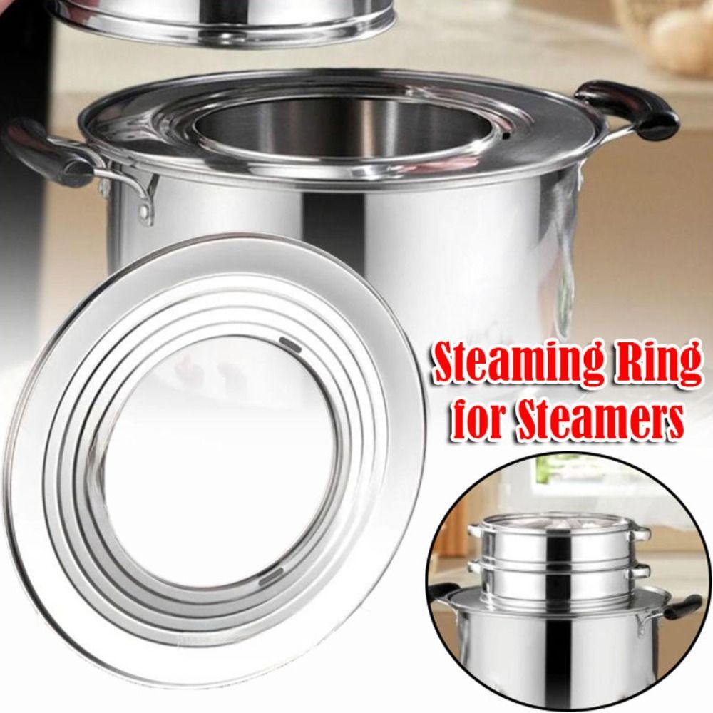 Multifunctional Steamer Ring Adapter Rack Stainless Steel Steaming Ring  Kitchen Accessories