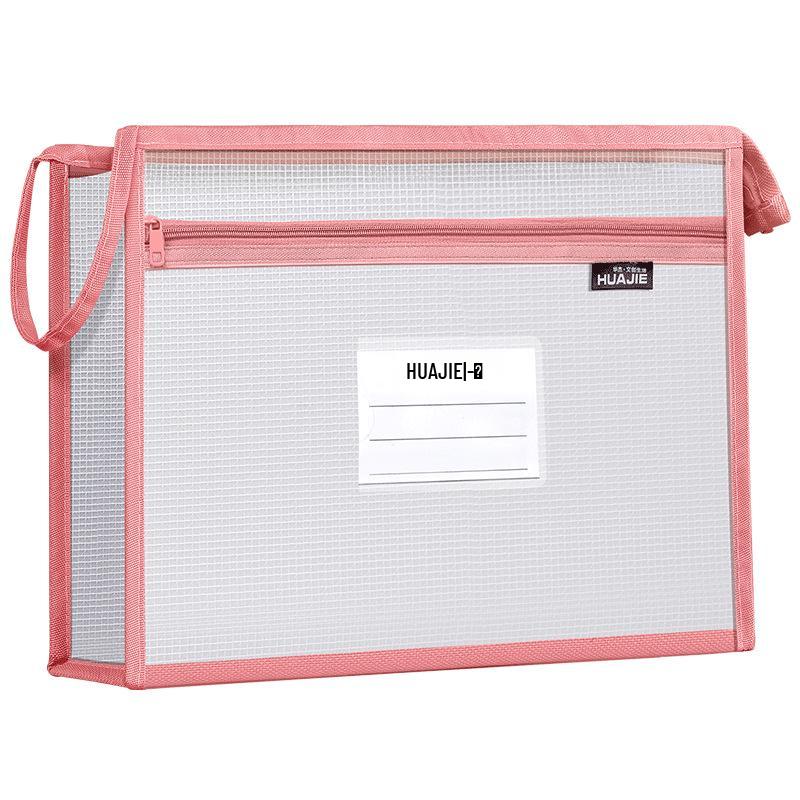Huajie A4 Двухслойная Сверхтолстая Сетчатая Сумка для Документов на Молнии - ЕВА Большая Вместимость, Водонепроницаемая 3D Сумка для Предметов