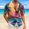 Men's Hawaiian Floral Shirts  Button Down Tropical Holiday Beach Shirts