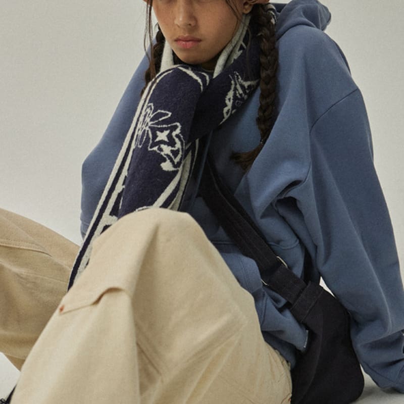 MAGOODGAN 9206 Jacquard Navy Muffler