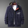 New Jacket Men's Hooded Jacket Spring and Autumn Youth Casual Medium and Long Jacket Men's Jacket