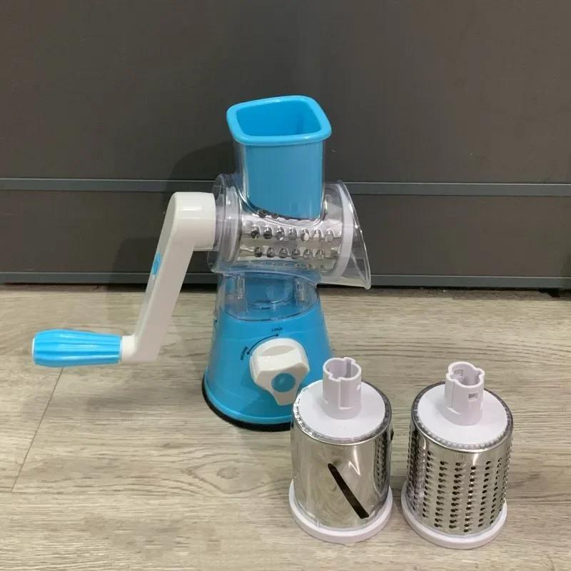 1 шт. Бытовая ручная мешалка для измельчения мяса, роликовый нож, ручная овощерезка, пластиковая мясорубка, кухонная мясорубка, чеснок