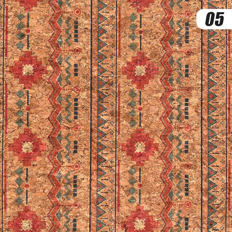 100x135cm Cork Printed Fabric Faux Leather Waterproof Colored Soft Cork Fabric Sofa Car Bag Furniture Decor DIY Sewing Crafts