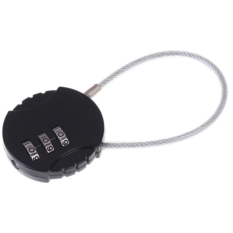 1 шт. 3,7*9 см мини 3-значный комбинированный дорожный чемодан с кодовым замком и навесным замком