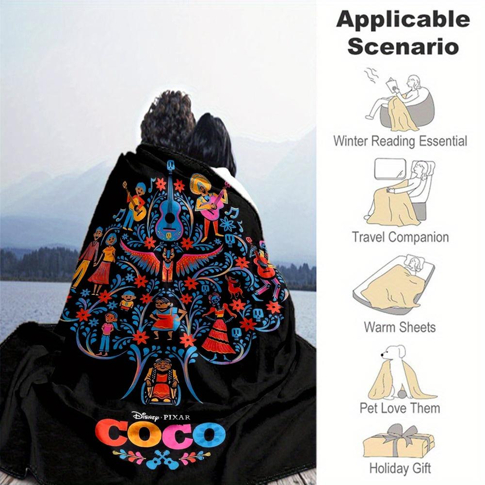 1pc, Disney Coco Blanket Soft Throw Blankets for Bed Couch Sofa, Living Room, Travel, Outdoor Blankets, Camping