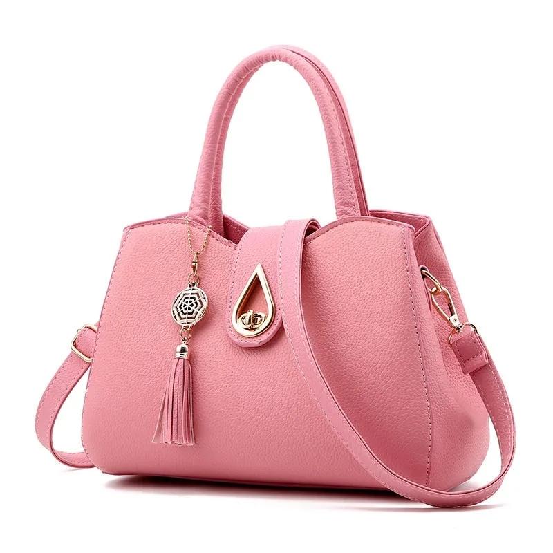 Luxury Brand WomenTassel Travel Shopper Totes Top-Handle Bags Fashion Shoulder Messenger Bags PU Leather Handbag