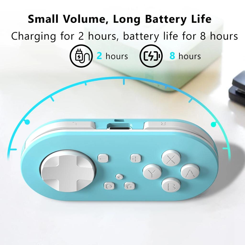 Мини беспроводной контроллер Meteor Light размером с брелок для ключей для Switch&Lite&OLED, ПК, Android и MacOS со светодиодной подсветкой KS54