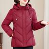 Plus Size XL-6XL Middle Age Women's Short Parkas Winter Outerwears Hooded Elegant Loose New In Coats Thick Warm Lady Jackets
