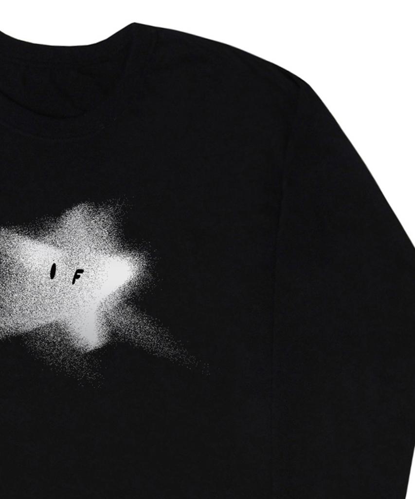 GRAVER [Unisex] Blue Star Long Sleeve T-Shirt_Black