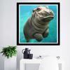 Handicrafts Mosaic Gift Lovely Hippo Baby 5D Diy Diamond Painting Embroidery Cross Stitch Wall Art