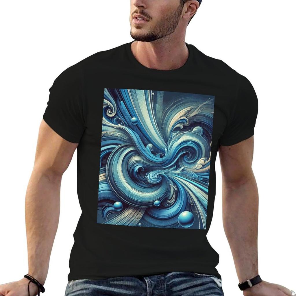 Oceanic Depth TShirt Vintage Print Crew Neck Tee