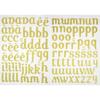 Iron-on Letter Alphabet Textile Transfer Golden 2 To 3 Cm 103 Pieces