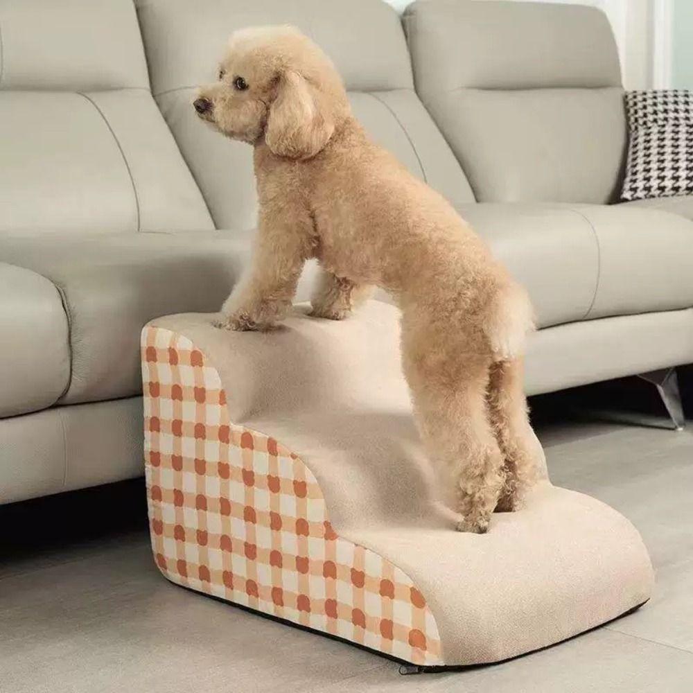 1-3 Steps Dog Stairs Anti-slip Dog Slope Ladder New Pet Safety Ramp Bed