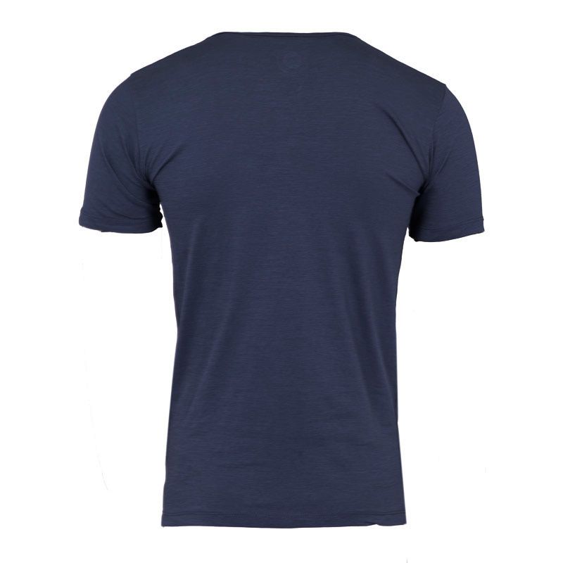 BLAGGIO Мужская однотонная футболка Manu-B с V-образным вырезом и пуговицами