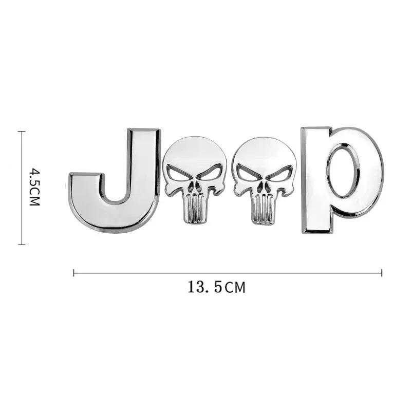 For Jeep 1Pcs Car Badge  Auto Trunk Metal s For Jeep Renegade Compass Grand Cherokee Wrangler Patriot Rubicon