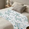 Lightweight Flannel Throw Blanket,Simple Floral Pattern, Soft & Cozy, Ideal for Home, Couch, Bedroom, Great for Christmas & Halloween