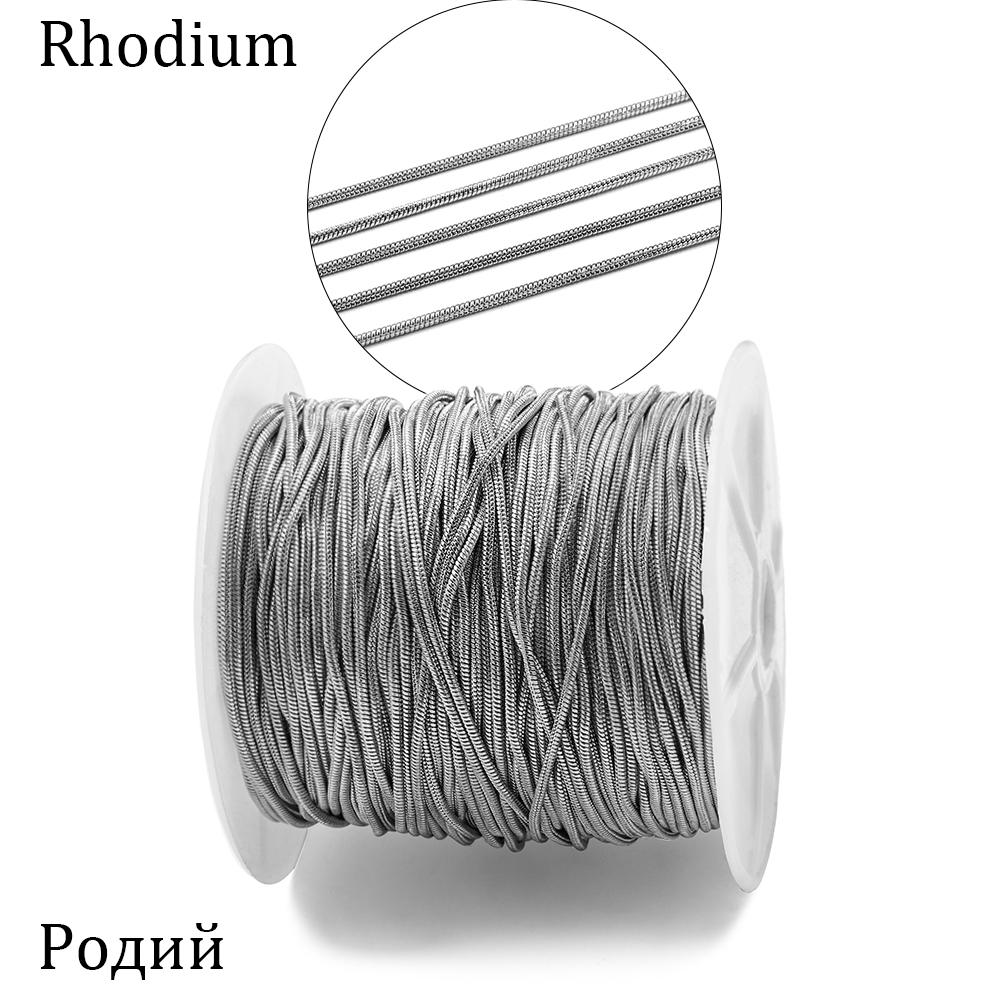 2 м/лот 1,2-1,6 мм золотые металлические медные цепочки в виде змеи для DIY мужские и женские ожерелья фурнитура для изготовления ювелирных изделий аксессуары аксессуары
