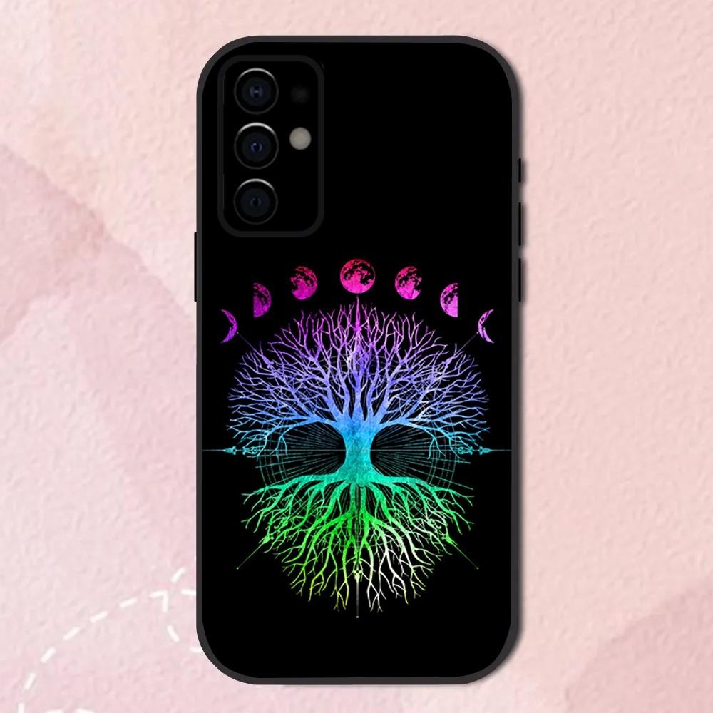 Чехол для телефона "Древо жизни" Космический для Samsung S24,S21,S22,S23,S30,Ultra,S20,Plus,Fe,Lite,Note,10,9,5G Черный Мягкий