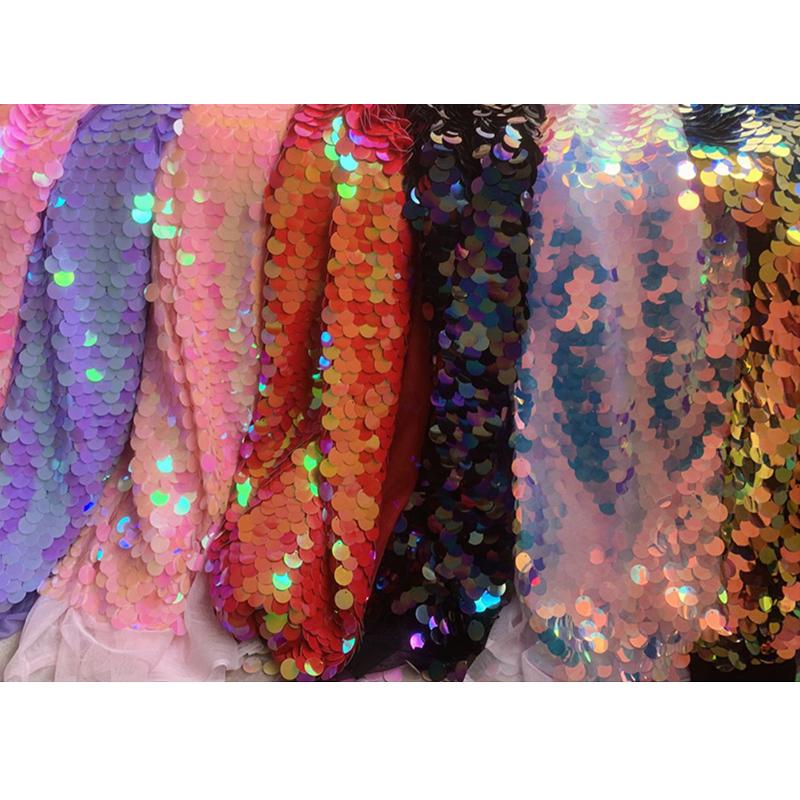 Радужная блестящая ткань с рыбьей чешуей, лазерные пайетки, блестящая ткань для скатерти своими руками, свадебная вечеринка, фон, декоративная ткань