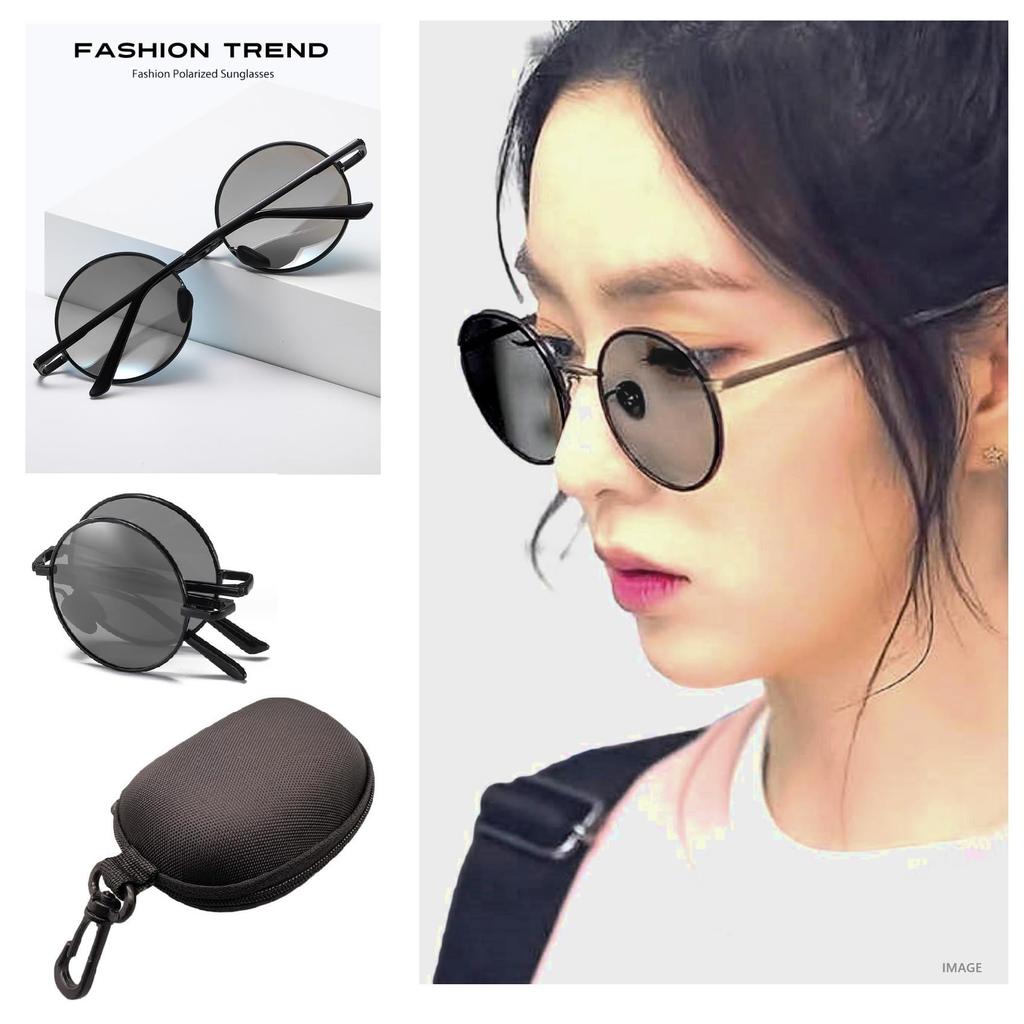 Поляризованные затемняемые складные солнцезащитные очки с круговой линзой и защитой от ультрафиолета 2 [REONAS] + (Ночное видение)