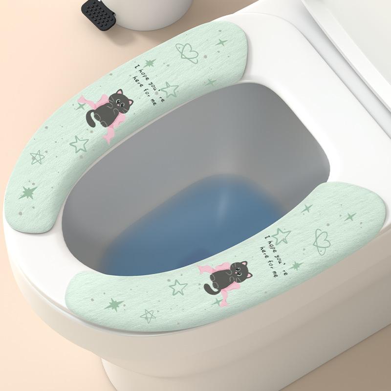 Универсальный чехол на сиденье унитаза, мягкая клейкая накладка на сиденье для унитаза, моющаяся теплая накладка на сиденье для ванной комнаты, подушка, одноцветная подушка